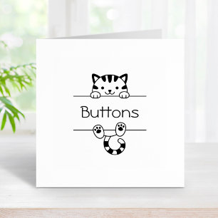 Tampons Encreurs Cute Tabby Cat Pékin Nom personnalisé