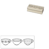 Tampons Encreurs Cute Teacups - Rangée de tasses à thé (Tamponné)