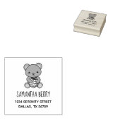 Tampons Encreurs Cute Teddy Bear tenant une adresse Berry (Tamponné)