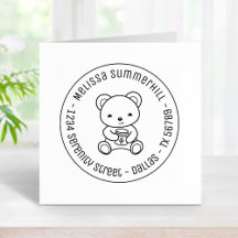 Cute Teddy Bear tenant une jarre de miel Adresse r