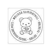 Tampons Encreurs Cute Teddy Bear tenant une jarre de miel Adresse r (Impression)