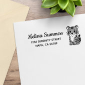Tampons Encreurs Cute Tiger Cub Return Address