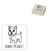 Tampons Encreurs Cute West Highland Terrier Dog Custom Name (Tamponné)