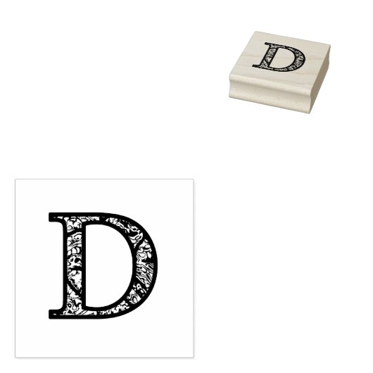 Tampons Encreurs D Timbre d'art en bois Monogramme éclairé (Tamponné)