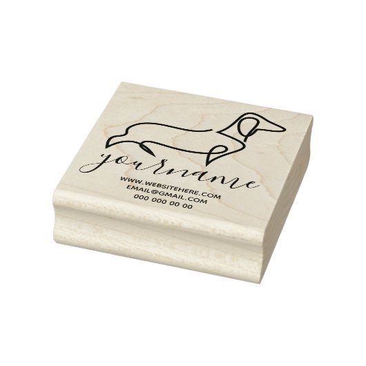 Tampons Encreurs Dachshund Chien race Canine Kennel Line Dessin d'a (Tampon)