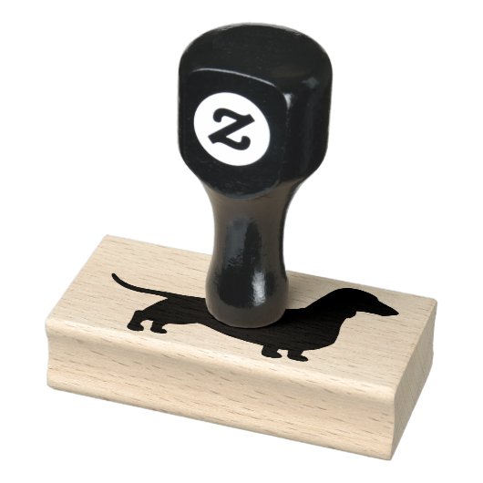 Tampons Encreurs Dachshund Silhouette | Chien Wiener à revêtement l (Tampon)