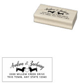 Tampons Encreurs Dachshunds with Heart Couple Adresse de retour Sel (Tamponné)