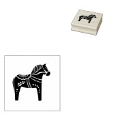 Tampons Encreurs Dala folk cheval, noir folk cheval silhouette (Tamponné)
