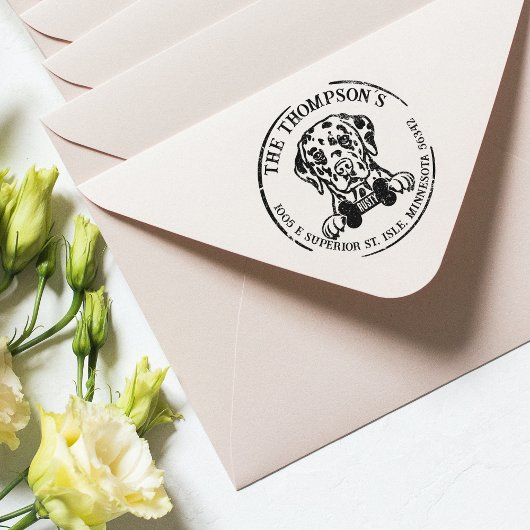 Tampons Encreurs Dalmatie Custom Family Adresse de retour