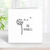 Tampons Encreurs Dandelion Flower Parachutes Nom de famille 1x1