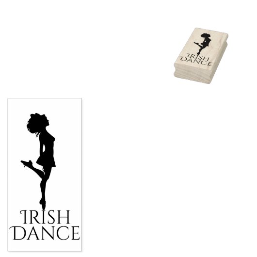 Tampons Encreurs Danse Irlandaise Danseuse Danser Danser Black Whit (Tamponné)