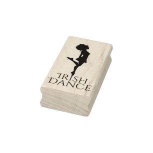 Tampons Encreurs Danse Irlandaise Danseuse Danser Danser Black Whit