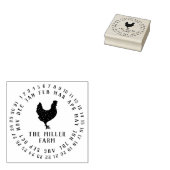 Tampons Encreurs Date & Farm Name Personalized Chicken Egg Stamp (Tamponné)