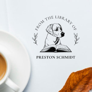 Tampons Encreurs De la bibliothèque de   Chien avec livre Elegant F