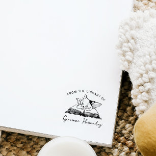 Tampons Encreurs De la bibliothèque de, livre de chat mignon Angel