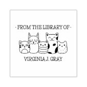 TAMPONS ENCREURS DE LA BIBLIOTHÈQUE DE VOTRE NOM DOODLE CUTE CATS (Impression)