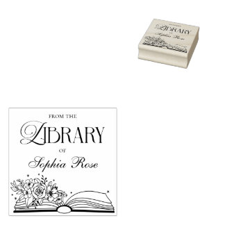 Tampons Encreurs De La Bibliothèque Du Livre Personnalisé Moderne