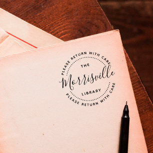 Tampons Encreurs De La Bibliothèque Du Nom S'Il Vous Plaît Retourne