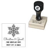 Tampons Encreurs Déco Snowflake Script Holiday (Tamponné)