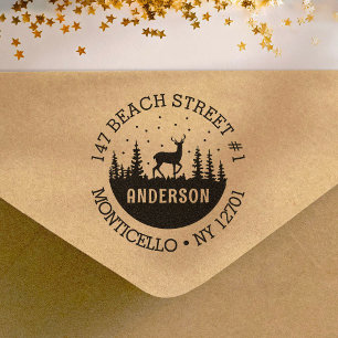 Tampons Encreurs Deer in the Woods Winter Holiday Adresse :
