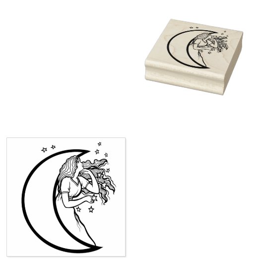 Tampons Encreurs Déesse Lune Lune Lune LuneEnfant (Tamponné)