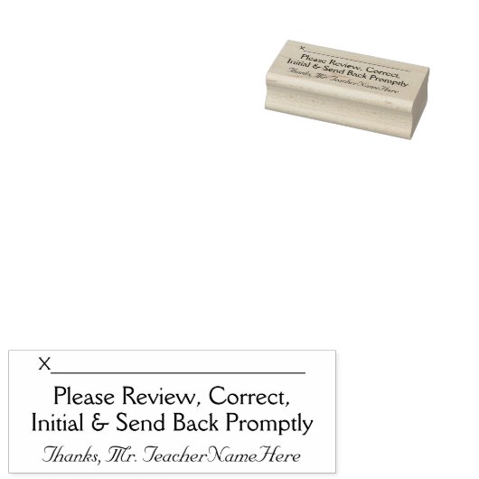 Tampons Encreurs Demande d'examen des documents et nom de l'éducate (Tamponné)