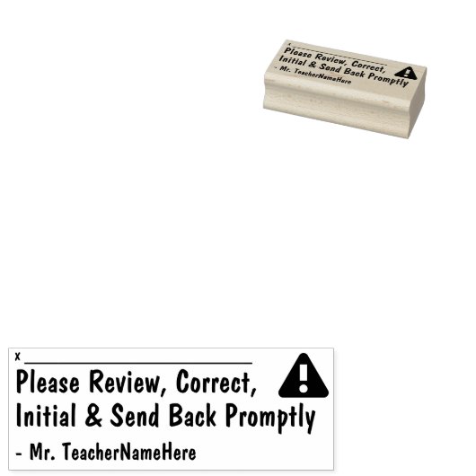 Tampons Encreurs Demande d'examen et nom de l'enseignant Timbre en  (Tamponné)