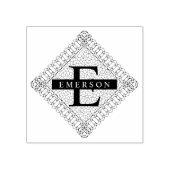 Tampons Encreurs Dentelle romantique élégante Nom de famille initia (Impression)