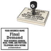 Tampons Encreurs Dernier rappel avec nom, adresse, etc (Tamponné)