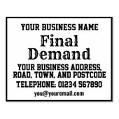 Tampons Encreurs Dernier rappel avec nom, adresse, etc (Impression)