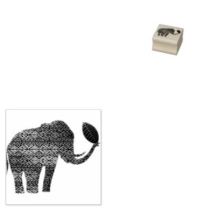 Tampons Encreurs Design d'art tribal des éléphants