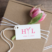 Tampons Encreurs Design élégant avec Fleurs & Initiale pour Mariage