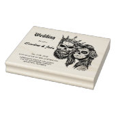 Tampons Encreurs Design mariage gothique foncé étonnant avec crânes (Tampon)