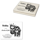 Tampons Encreurs Design mariage gothique foncé étonnant avec crânes (Tamponné)