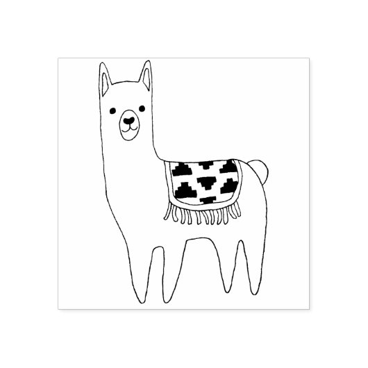 Tampons Encreurs Design moderne Sketchy Aztec Llama (Impression)