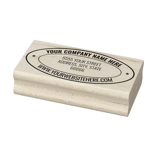 Tampons Encreurs Design Your Own Address Oval Rubber Stamp Example (Tampon)