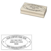 Tampons Encreurs Design Your Own Address Oval Rubber Stamp Example (Tamponné)