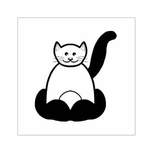 Tampons Encreurs dessin animé de chat Brown
