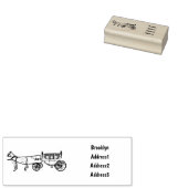 Tampons Encreurs dessin animé mariage cheval & calèche (Tamponné)