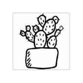 Tampons Encreurs Dessin d'art de ligne de Plante de Cactus pointill (Impression)