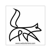 Tampons Encreurs Dessin d'art Fox Line Signature du logo animal (Impression)