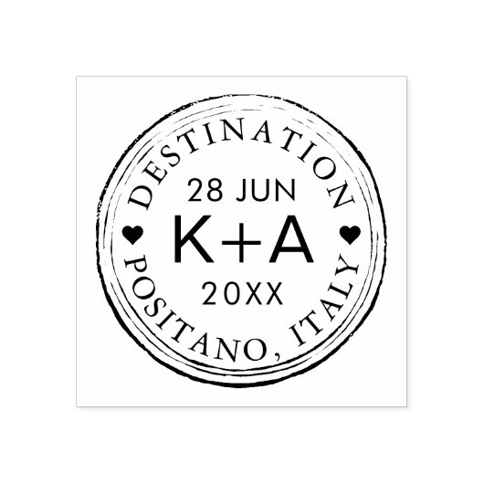 Tampons Encreurs Destination Mariage thème Voyage Visa Passeport (Impression)