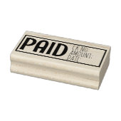 Tampons Encreurs Détails payés Numéro de chèque Montant Date factur (Tampon)