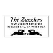 Tampons Encreurs Deux Bunnies Nom Et Adresse De Retour Timbre En Ca (Impression)