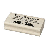 Tampons Encreurs Deux Bunnies Nom Et Adresse De Retour Timbre En Ca (Tampon)