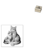 Tampons Encreurs Deux chatons timbre (Tamponné)