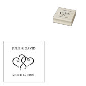 Tampons Encreurs Deux coeurs entrelacés (Tamponné)