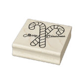 Tampons Encreurs Deux joyeux Noël traversé Sucre de canne plan (Tampon)