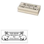 Tampons Encreurs Deux lapins - Ce livre appartient à (Ex Libris) (Tamponné)