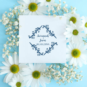 Tampons Encreurs Diamant fleur sauvage et Feuille pour Mariage